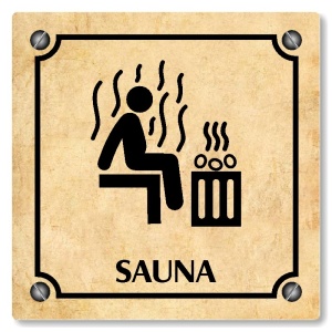 Sauna, 80x80mm, pergamen, Kansas